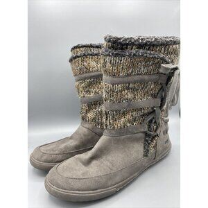 Rocket Dog Womens Boots Faux Suede Sweater Knit Brown Size 10